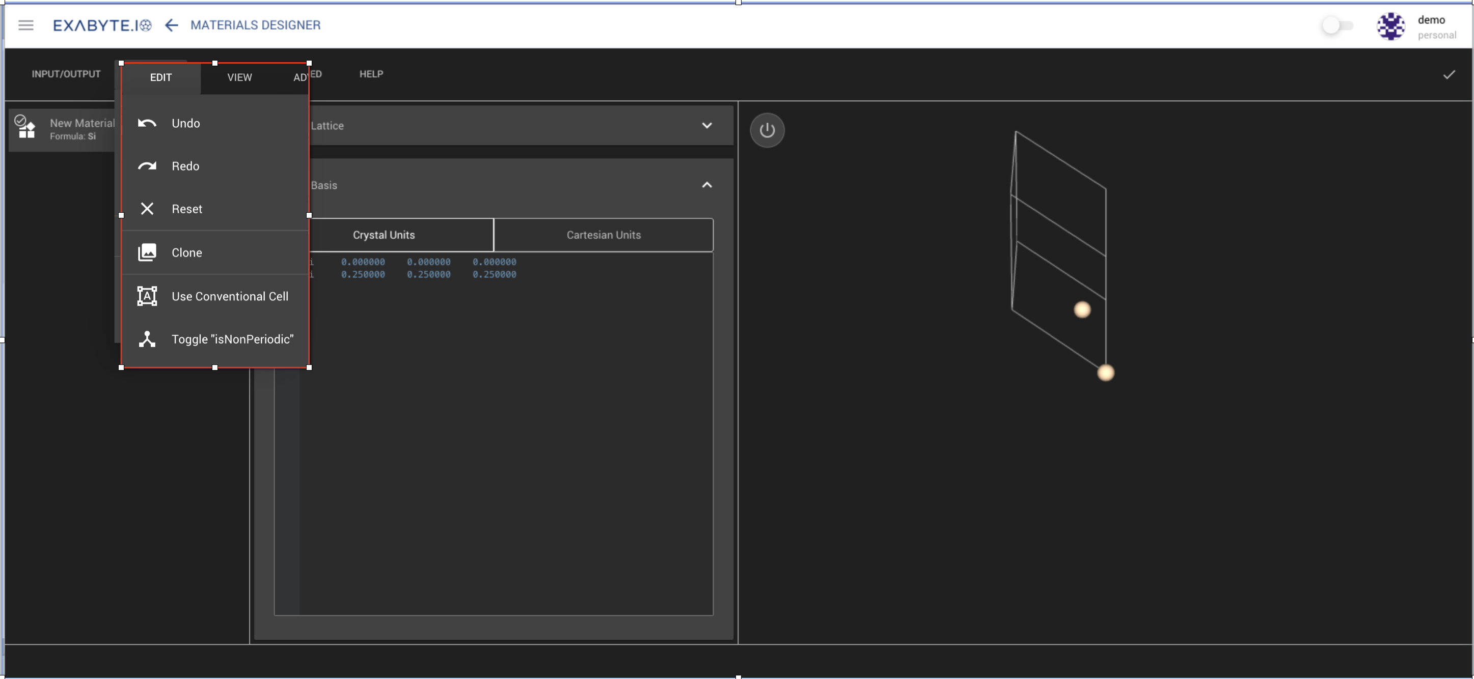 Edit Menu